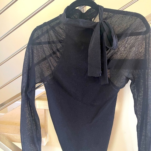 Gucci Tops - GUCCI LONG SLEEVE BLACK TOP